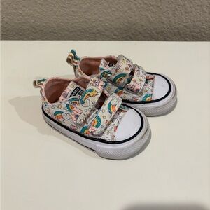 Vans Kids Pink Rainbow & Unicorn Velcro Sneakers